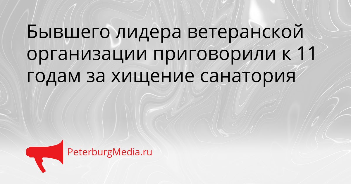 Бывшего лидера ветеранской организации приговорили к 11 годам за хищение санатория