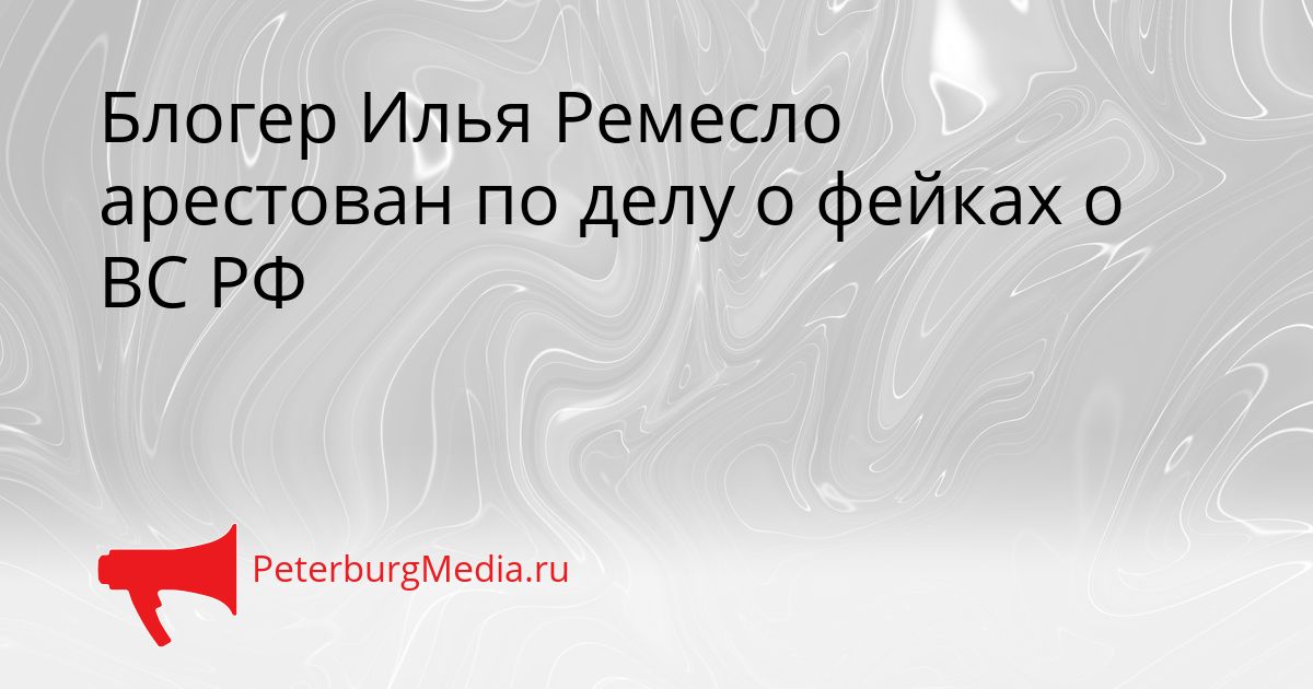 Блогер Илья Ремесло арестован по делу о фейках о ВС РФ