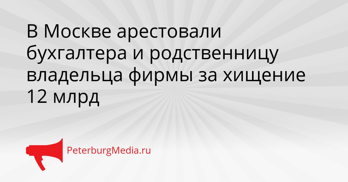 В Москве арестовали бухгалтера и родственницу владельца фирмы за хищение 12 млрд