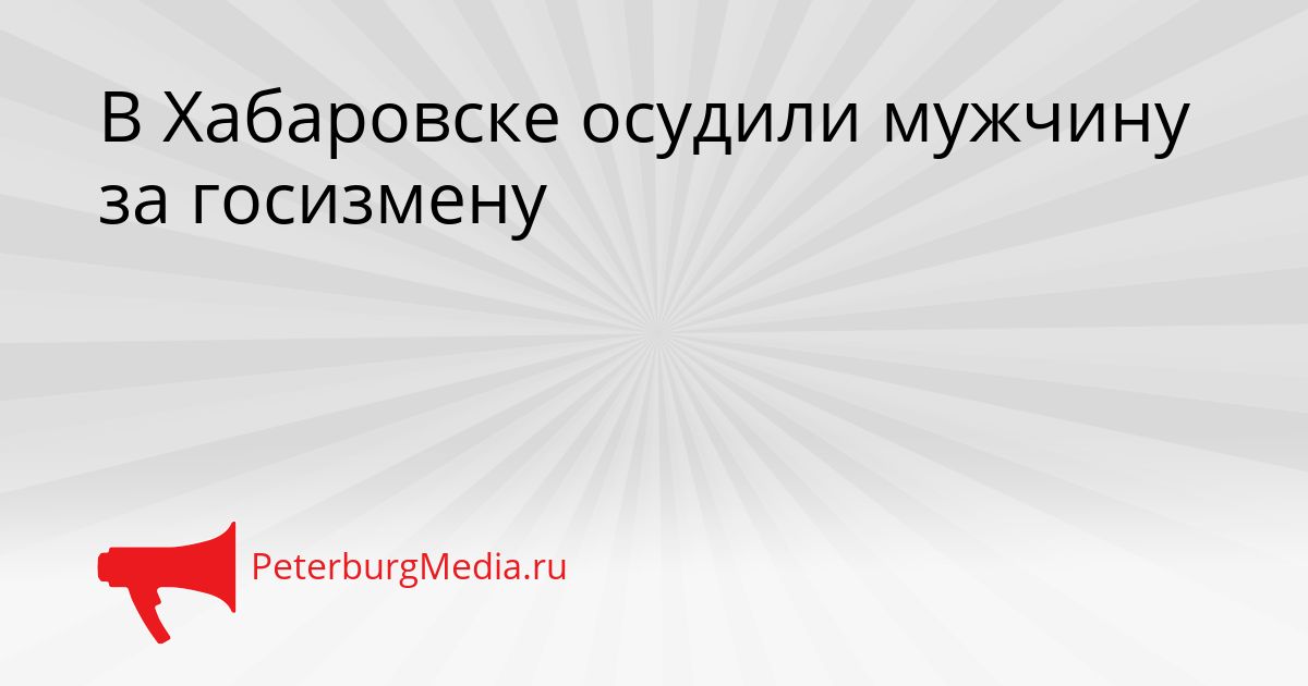 В Хабаровске осудили мужчину за госизмену