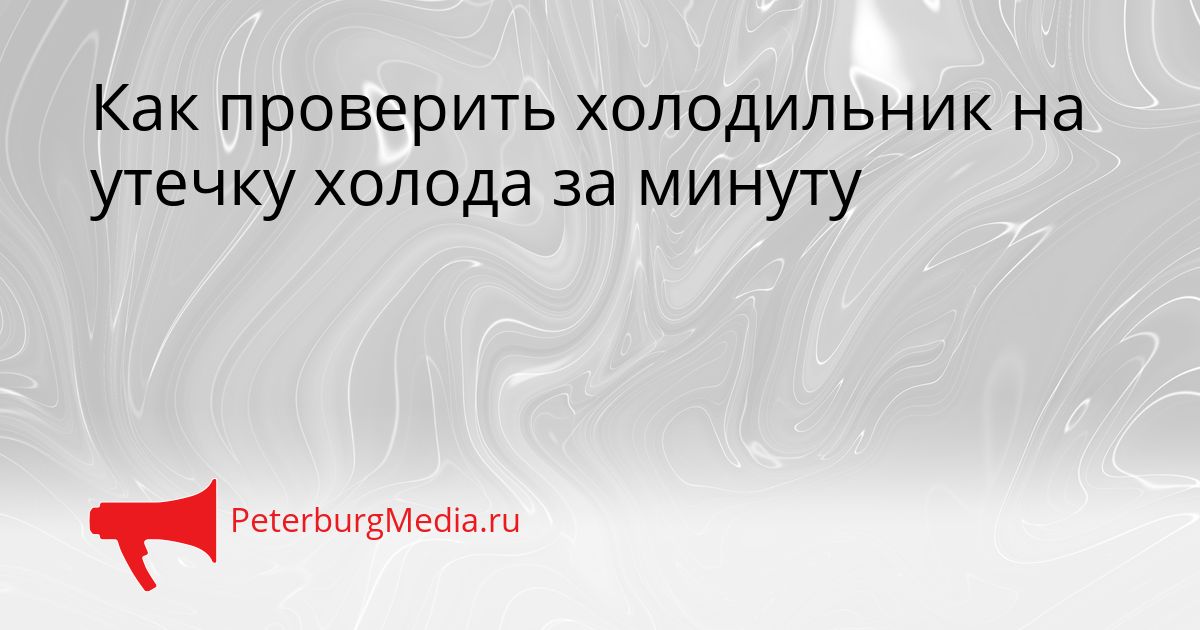 Как проверить холодильник на утечку холода за минуту