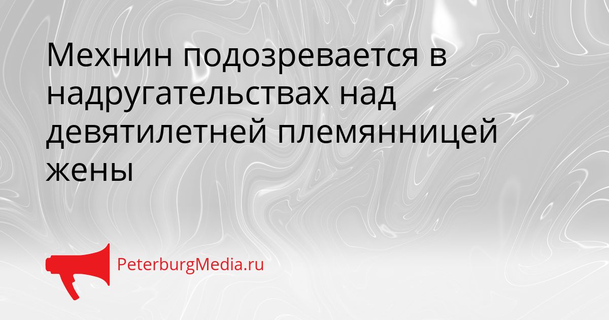 Мехнин подозревается в надругательствах над девятилетней племянницей жены