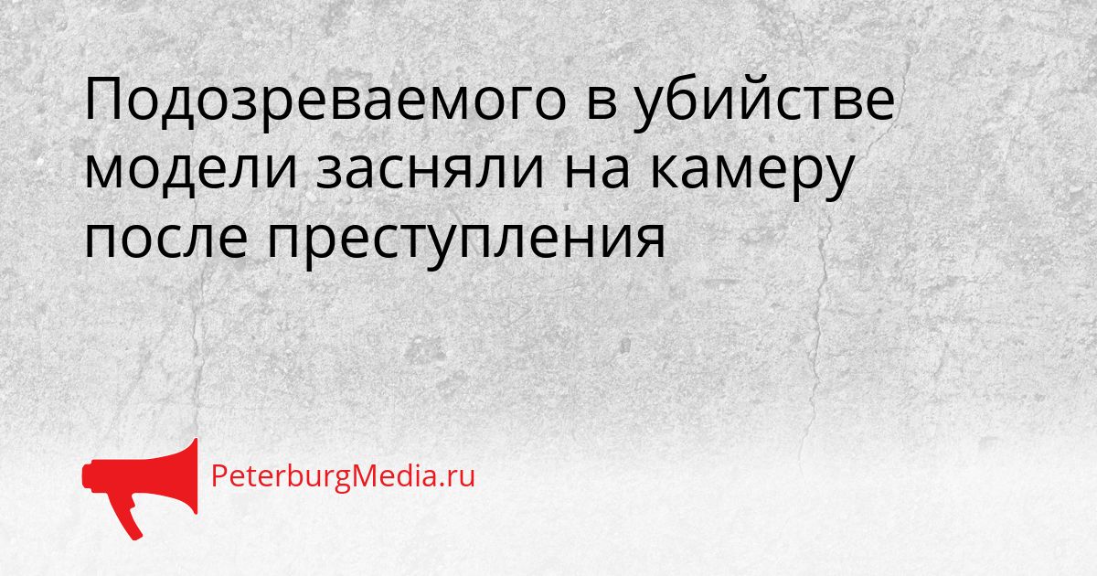 Подозреваемого в убийстве модели засняли на камеру после преступления
