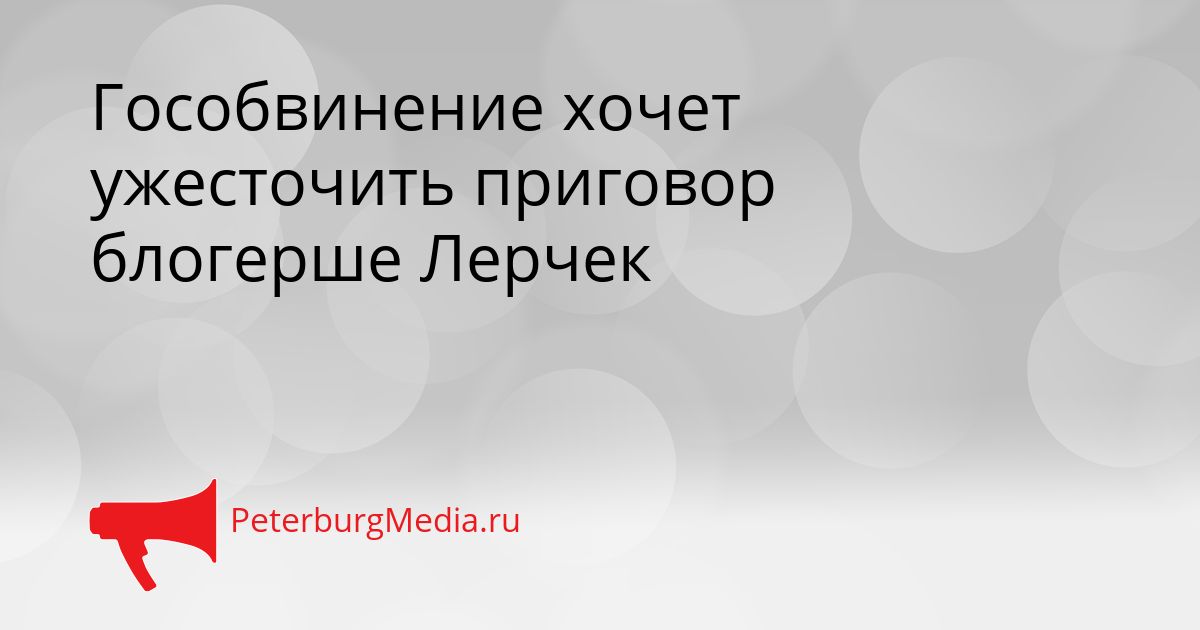 Гособвинение хочет ужесточить приговор блогерше Лерчек