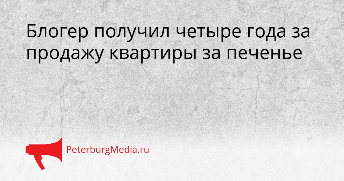 Блогер получил четыре года за продажу квартиры за печенье