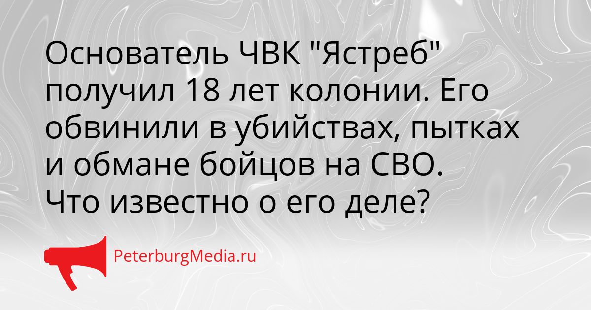 Основатель ЧВК "Ястреб" получил 18 лет колонии. Его обвинили в убийствах, пытках и обмане бойцов на СВО. Что известно о его деле?