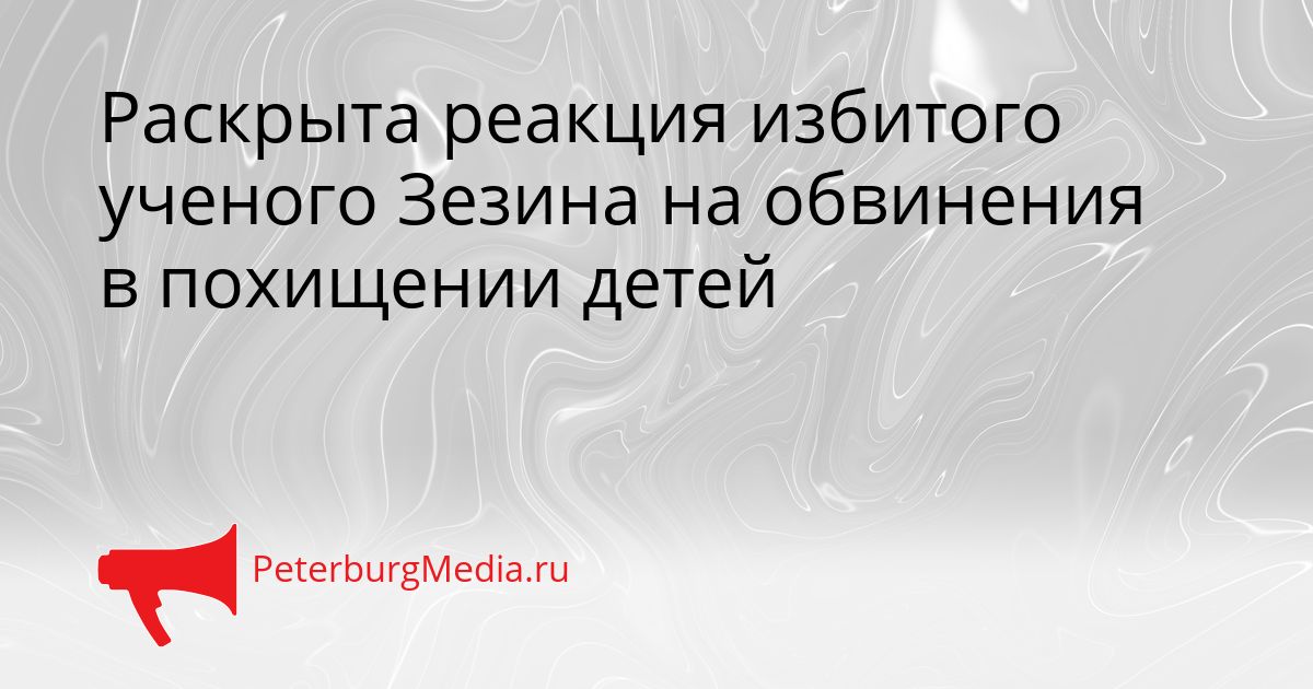 Раскрыта реакция избитого ученого Зезина на обвинения в похищении детей