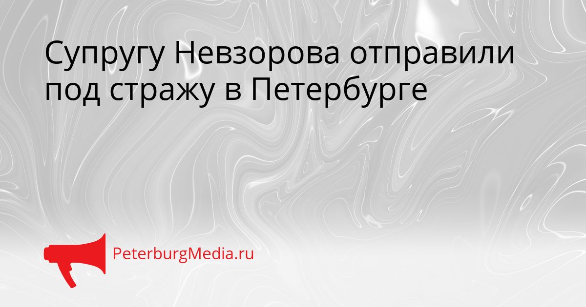 Супругу Невзорова отправили под стражу в Петербурге