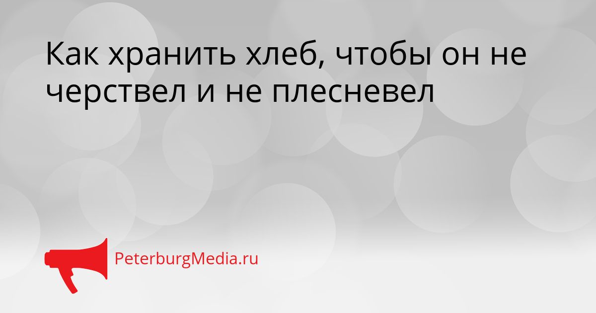 Как хранить хлеб, чтобы он не черствел и не плесневел