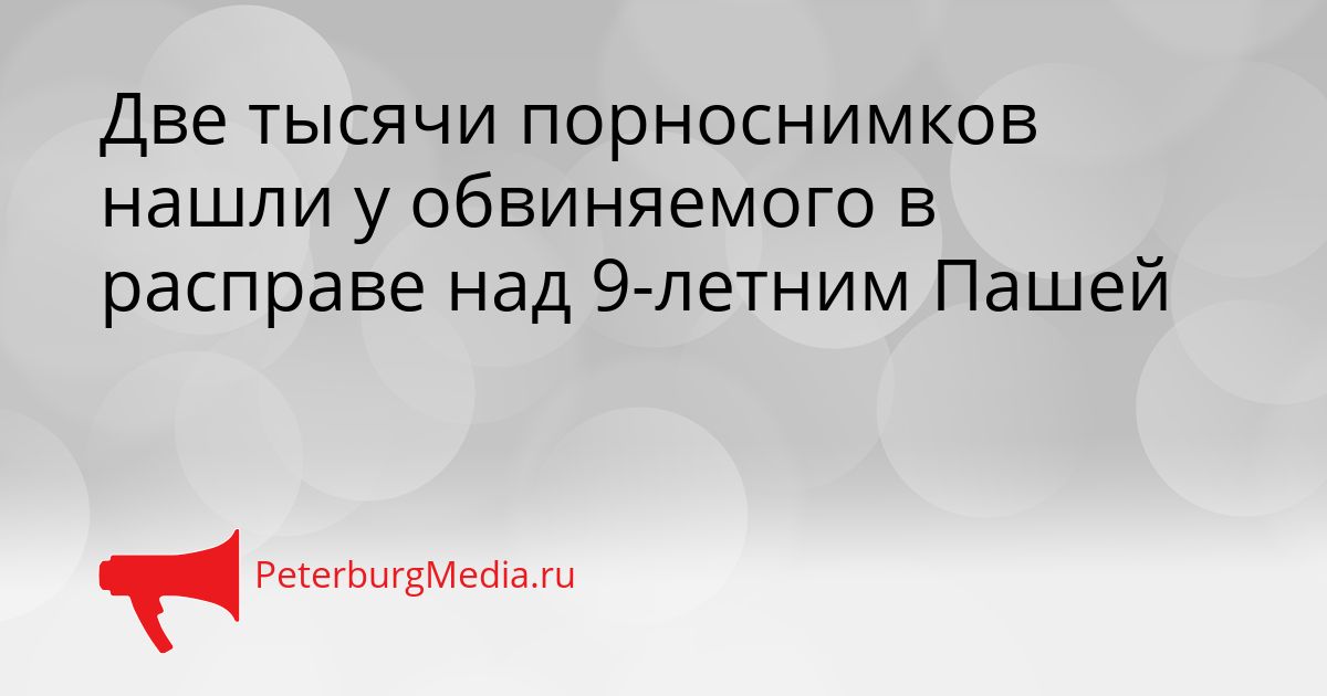 Две тысячи порноснимков нашли у обвиняемого в расправе над 9-летним Пашей