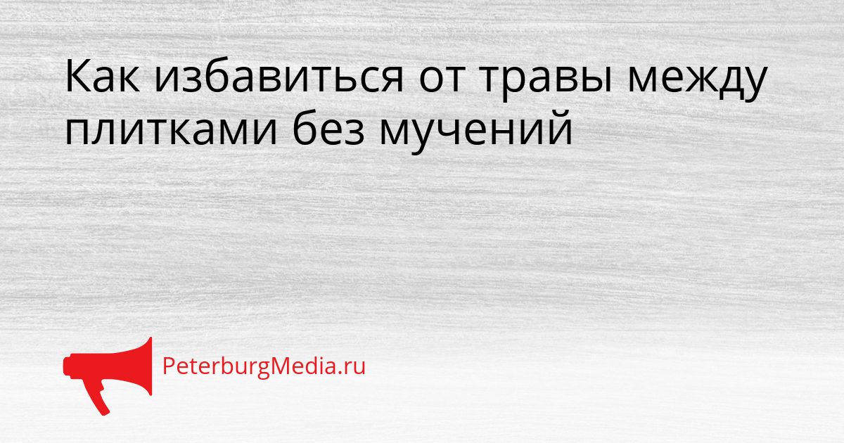 Как избавиться от травы между плитками без мучений