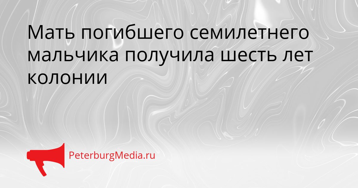 Мать погибшего семилетнего мальчика получила шесть лет колонии