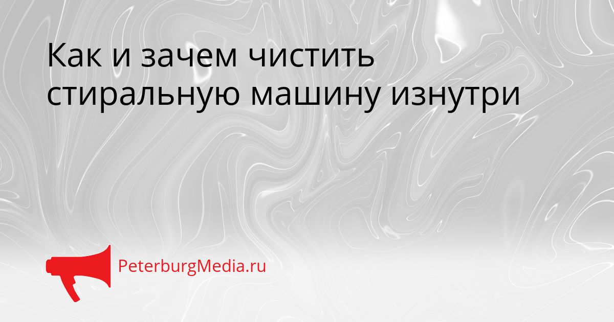 Как и зачем чистить стиральную машину изнутри