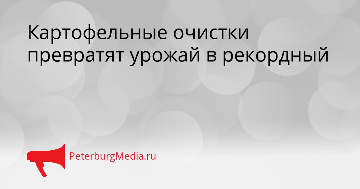Картофельные очистки превратят урожай в рекордный