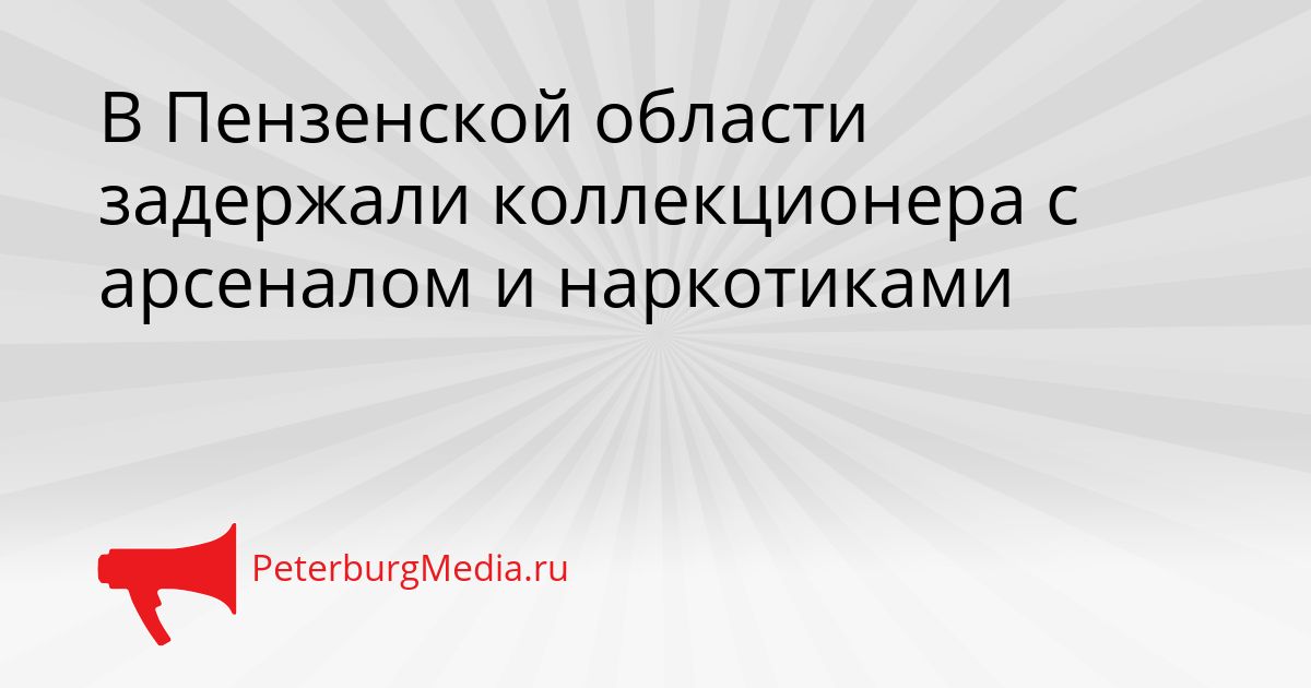 В Пензенской области задержали коллекционера с арсеналом и наркотиками