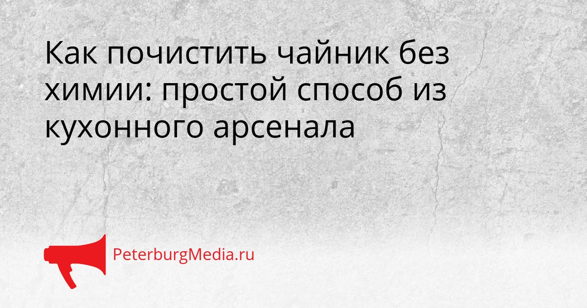 Как почистить чайник без химии: простой способ из кухонного арсенала