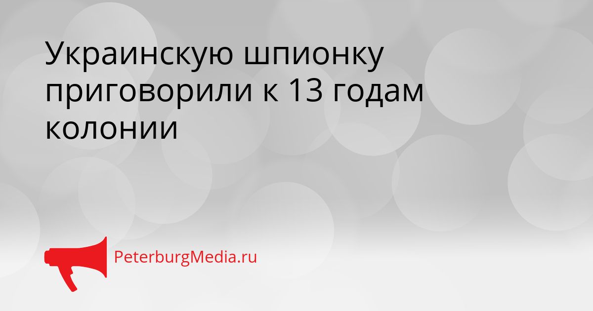 Украинскую шпионку приговорили к 13 годам колонии