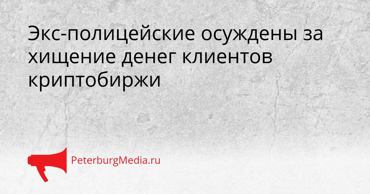 Экс-полицейские осуждены за хищение денег клиентов криптобиржи