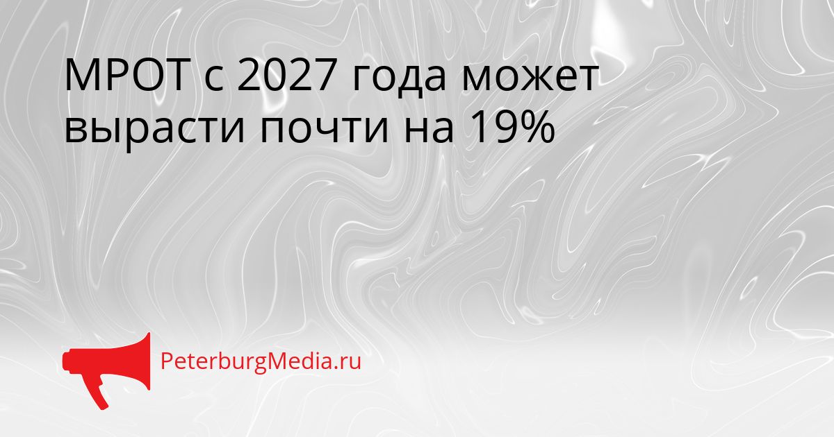 МРОТ с 2027 года может вырасти почти на 19%