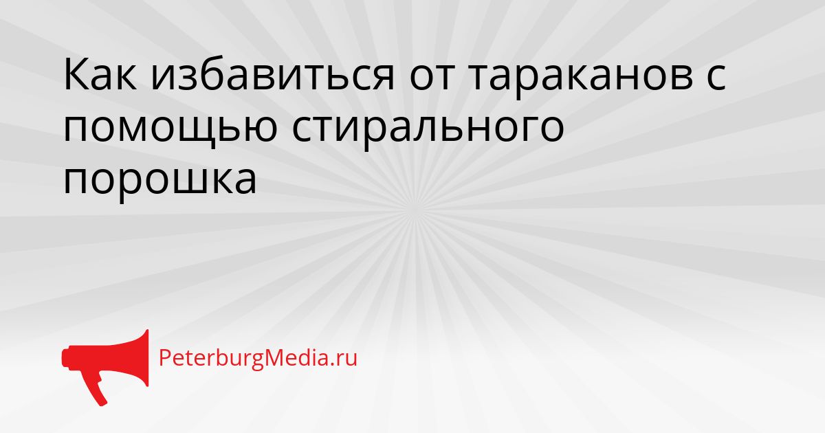 Как избавиться от тараканов с помощью стирального порошка