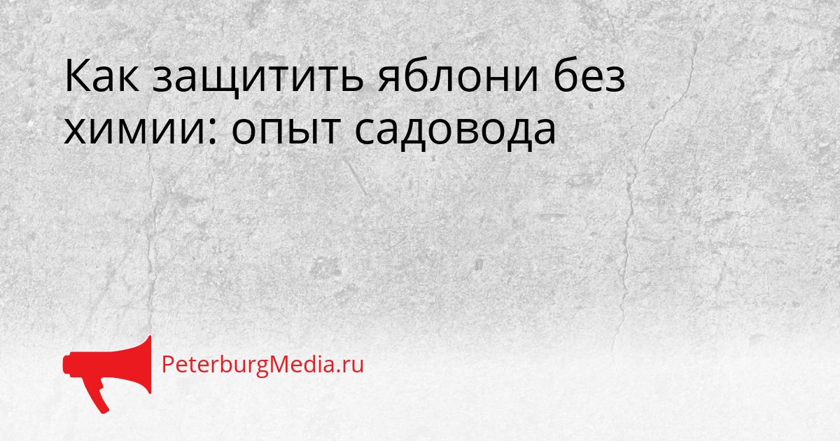 Как защитить яблони без химии: опыт садовода