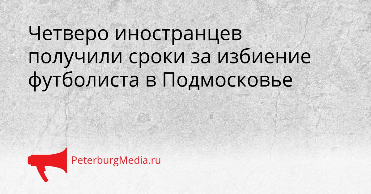 Четверо иностранцев получили сроки за избиение футболиста в Подмосковье