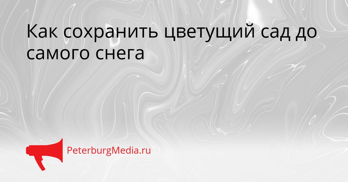 Как сохранить цветущий сад до самого снега