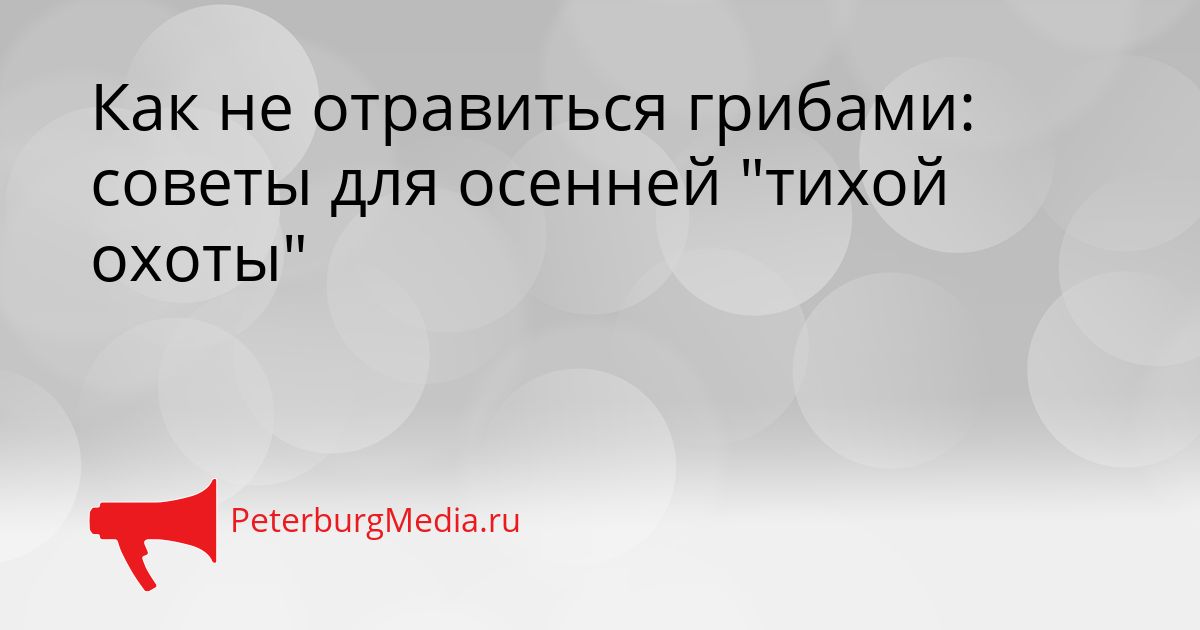 Как не отравиться грибами: советы для осенней "тихой охоты"