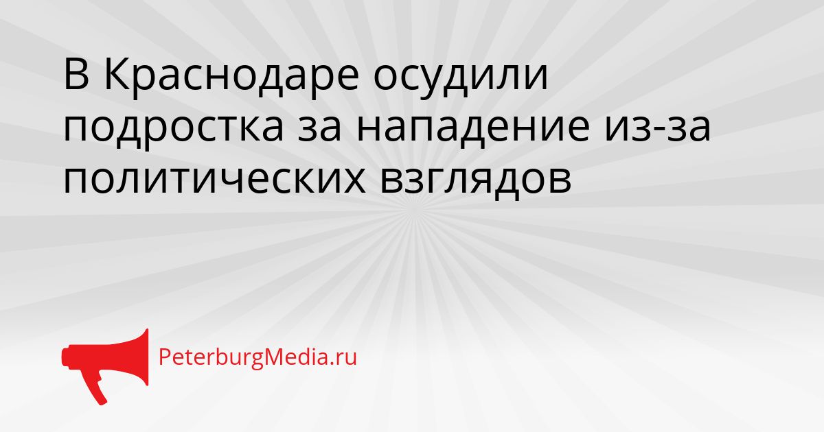 В Краснодаре осудили подростка за нападение из-за политических взглядов