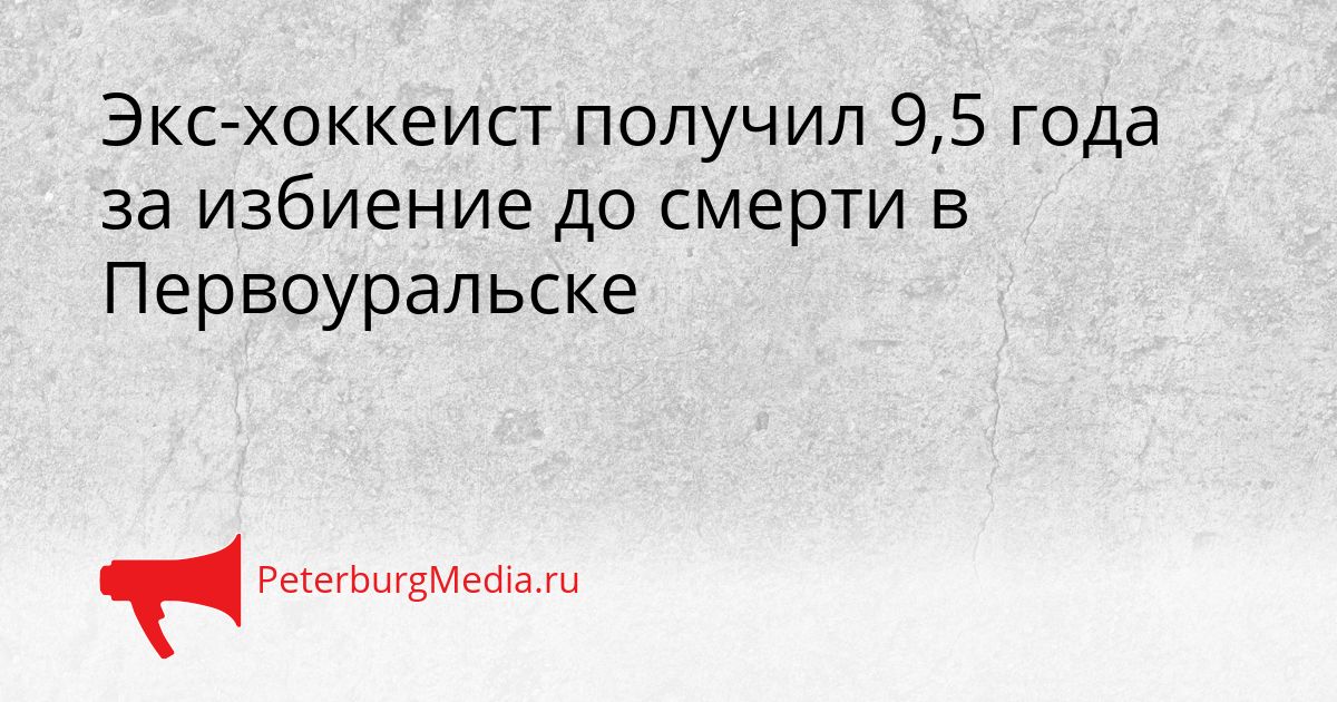 Экс-хоккеист получил 9,5 года за избиение до смерти в Первоуральске