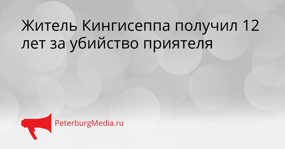 Житель Кингисеппа получил 12 лет за убийство приятеля