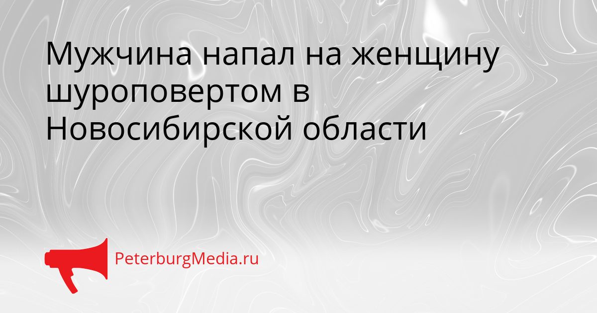 Мужчина напал на женщину шуроповертом в Новосибирской области