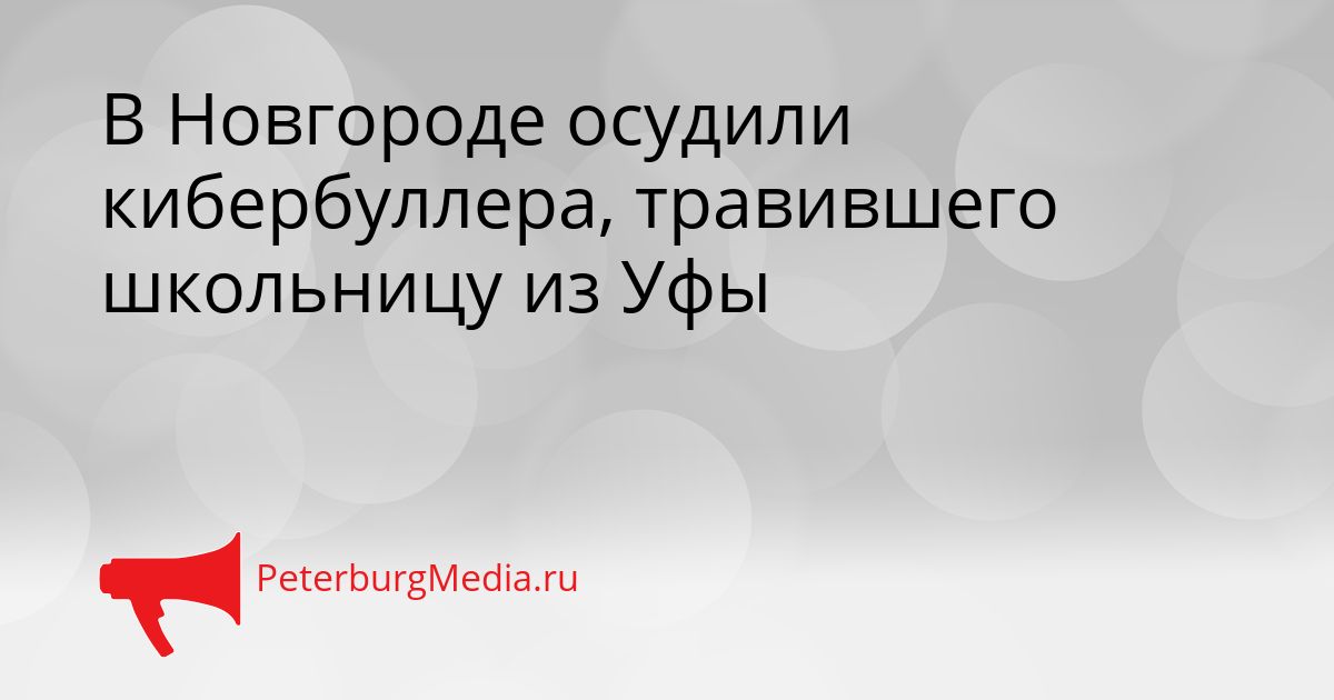 В Новгороде осудили кибербуллера, травившего школьницу из Уфы