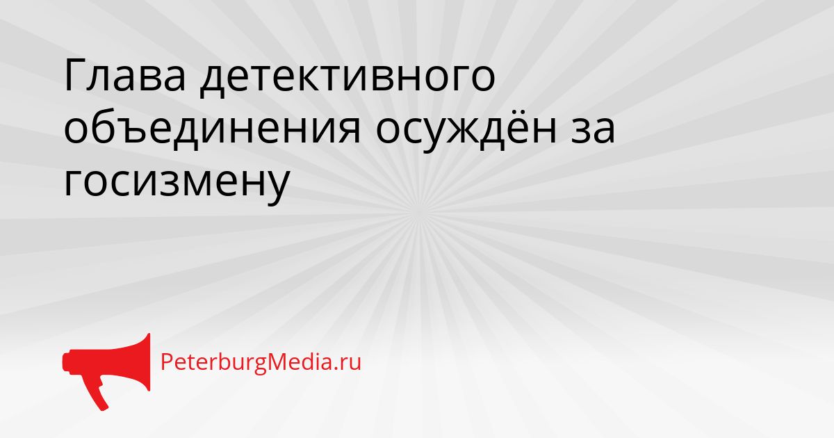 Глава детективного объединения осуждён за госизмену