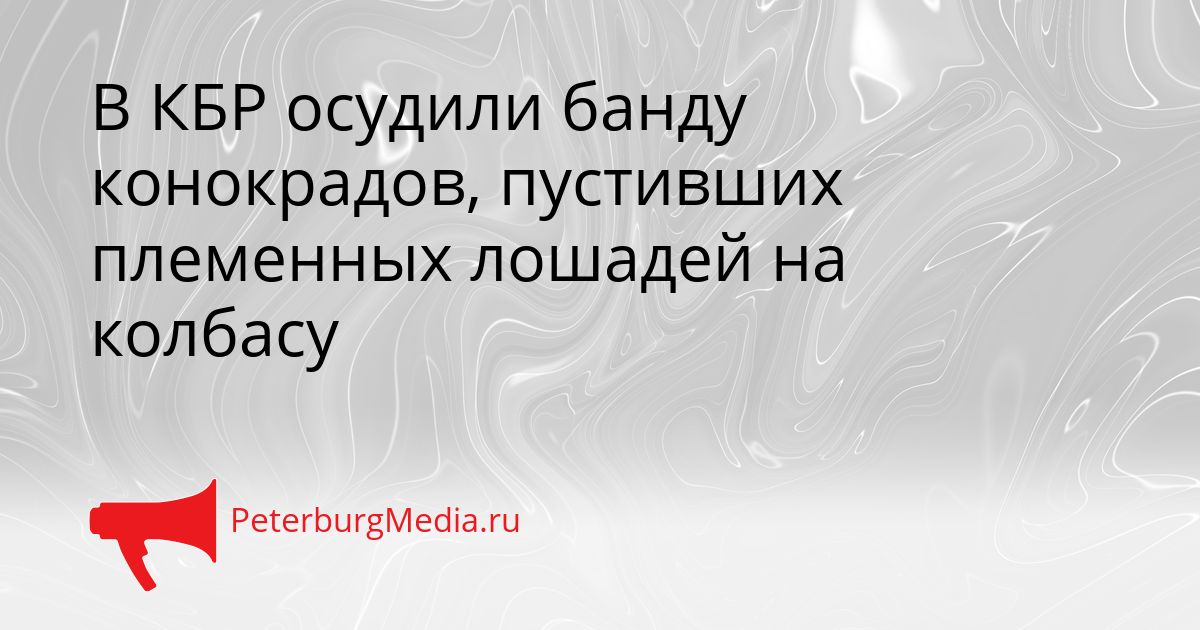 В КБР осудили банду конокрадов, пустивших племенных лошадей на колбасу