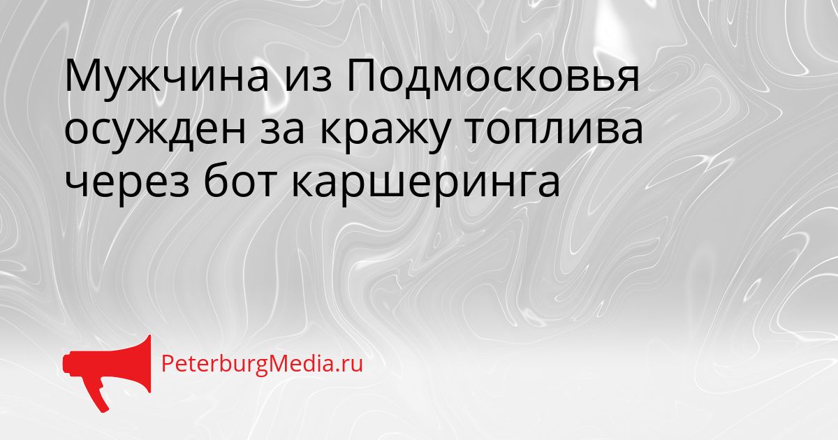 Мужчина из Подмосковья осужден за кражу топлива через бот каршеринга