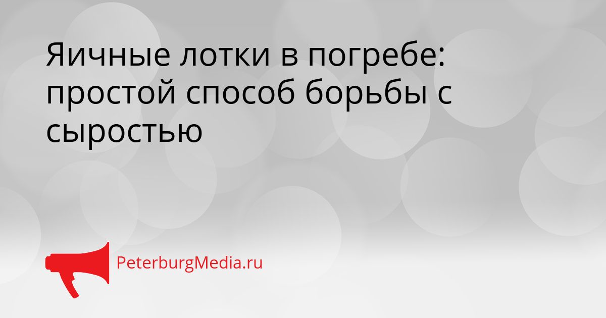 Яичные лотки в погребе: простой способ борьбы с сыростью