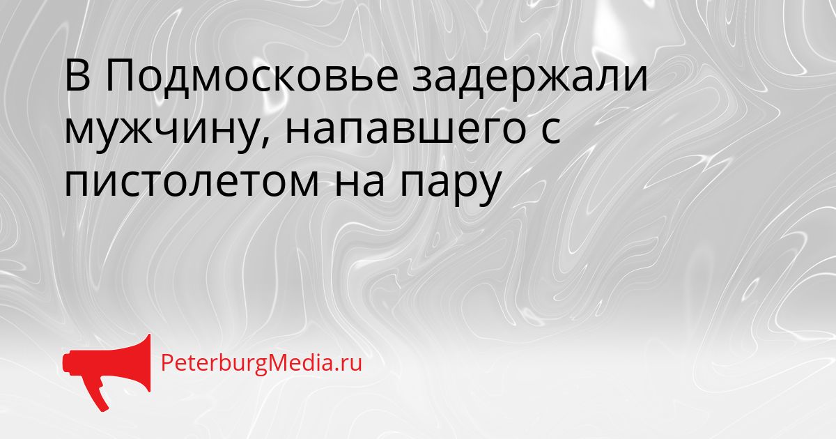 В Подмосковье задержали мужчину, напавшего с пистолетом на пару