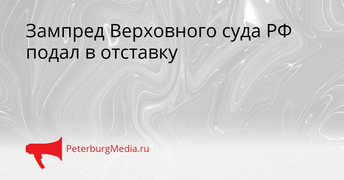 Зампред Верховного суда РФ подал в отставку