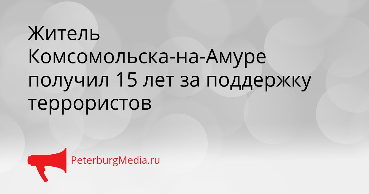 Житель Комсомольска-на-Амуре получил 15 лет за поддержку террористов