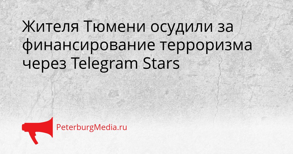 Жителя Тюмени осудили за финансирование терроризма через Telegram Stars