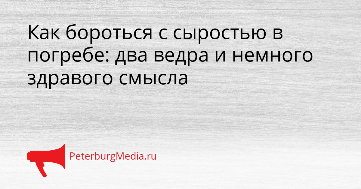 Как бороться с сыростью в погребе: два ведра и немного здравого смысла