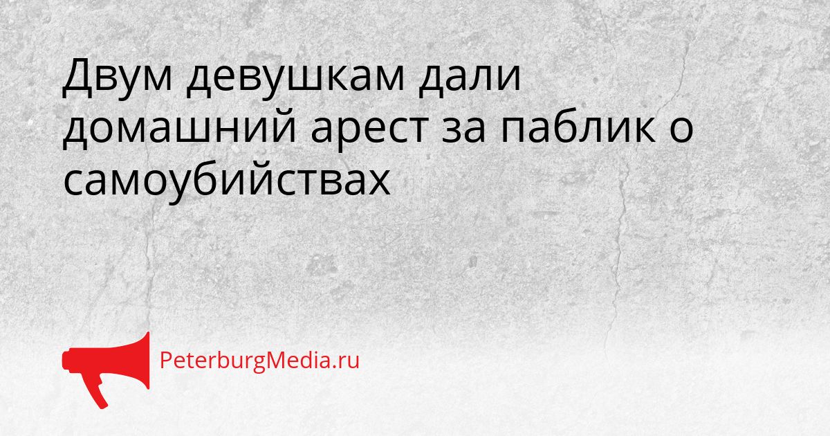 Двум девушкам дали домашний арест за паблик о самоубийствах