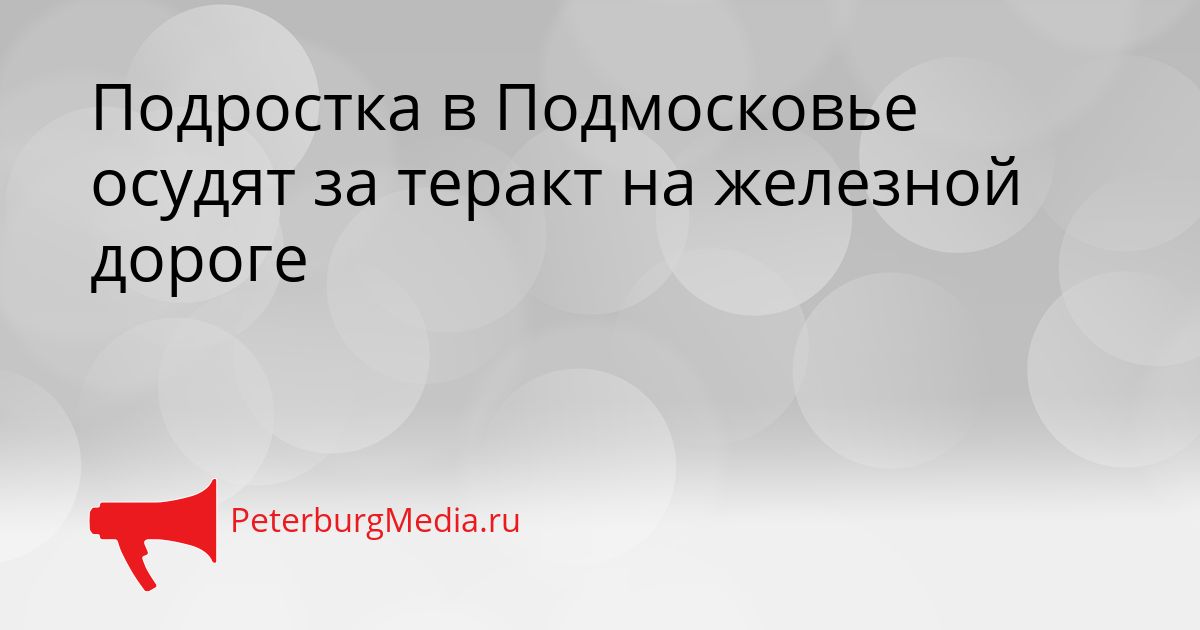 Подростка в Подмосковье осудят за теракт на железной дороге