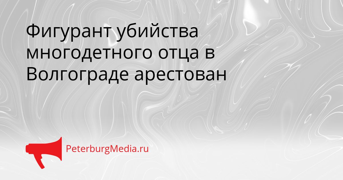 Фигурант убийства многодетного отца в Волгограде арестован