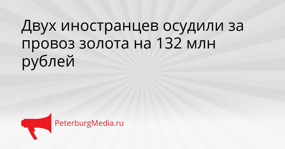 Двух иностранцев осудили за провоз золота на 132 млн рублей