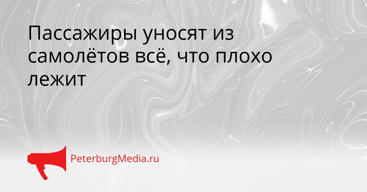 Пассажиры уносят из самолётов всё, что плохо лежит Сгенерировано