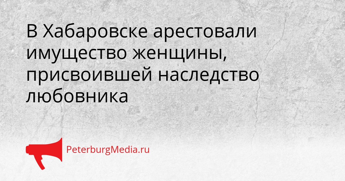 В Хабаровске арестовали имущество женщины, присвоившей наследство любовника Сгенерировано