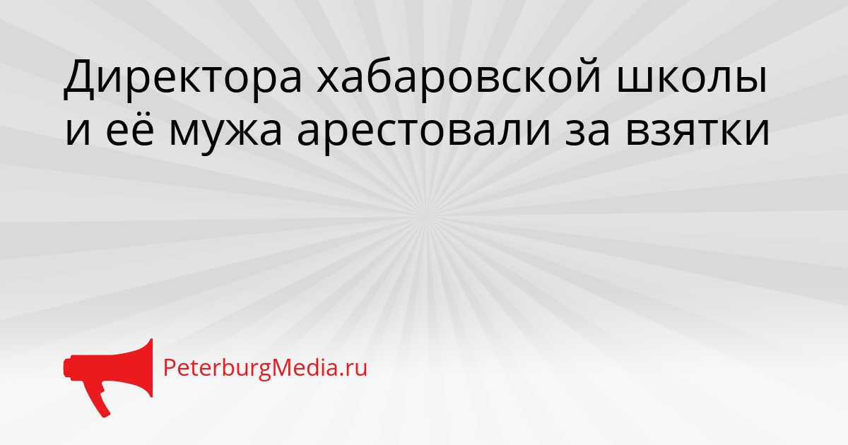 Директора хабаровской школы и её мужа арестовали за взятки Сгенерировано