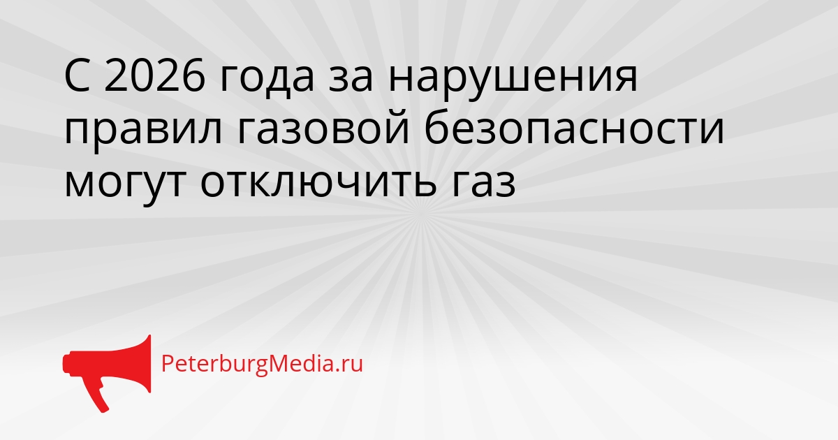 С 2026 года за нарушения правил газовой безопасности могут отключить газ Сгенерировано